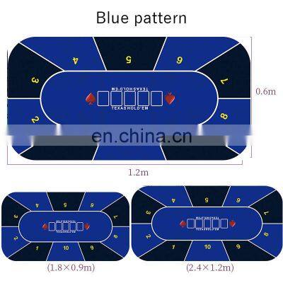 Wholesale Factory Supplies Foldable Texas Desk Casino Table Rubber Custom Poker Mat photo-4