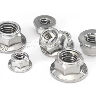 Steel Sheet Hex Flange Lock Nut With Metal Insert Grade 8 GB /T 6187