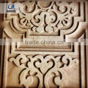 Carved stone indoor wall cover