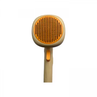 Meow Love Pet Grooming Self Cleaning Automatically Dog Cat Hair Removing Slicker Brush With Soft Stainless Pins photo-5