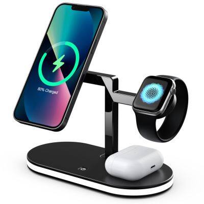 Multifunctional Magnetic Wireless Charger 15W Wireless Charging Station for Devices Fast Charger Station Stand For IPhone