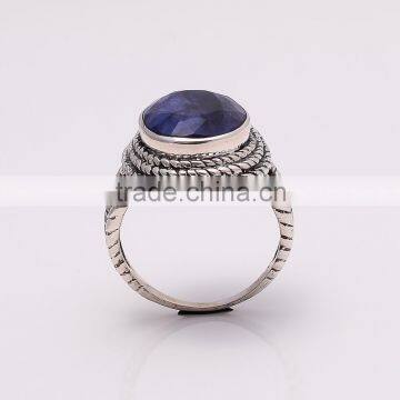 BLUE SAPPHIRE Ring,925 Sterling Silver Jewelry Wholesale,WHOLESALE SILVER JEWELRY,SILVER EXORTER,SILVER JEWELRY FROM INDIA photo-3