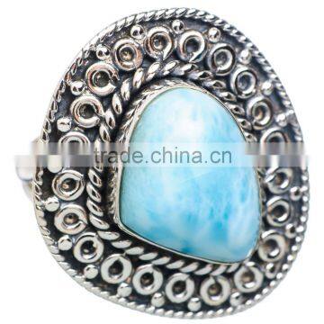 Rare Larimar 925 Sterling Silver Ring Ring,925 sterling silver jewelry wholesale,JEWELRY EXPORTER