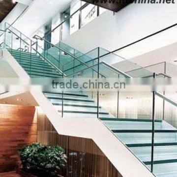 clear tempered stair railing glass with fence