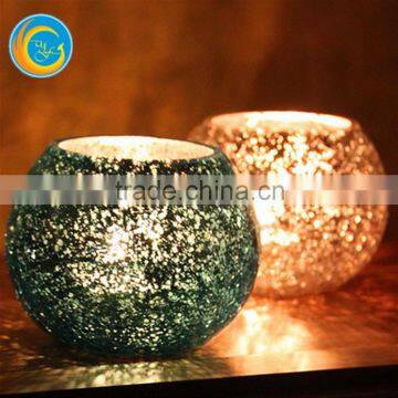 Modern fashion silver candle glass