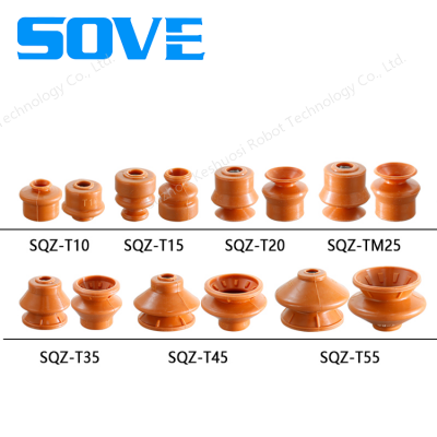 Robotic Arm Accessories SQZ-T Series Bottle Preform Red Vacuum Suction Cup Strong Suction Power Single or Double Layer No Damage to Workpieces photo-2