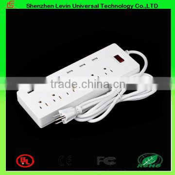 Hot sale Factory CE Cheap Extension Power Plug 6 Way USB Power Srip USA