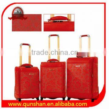 pu luggage and china red leather travel luggage