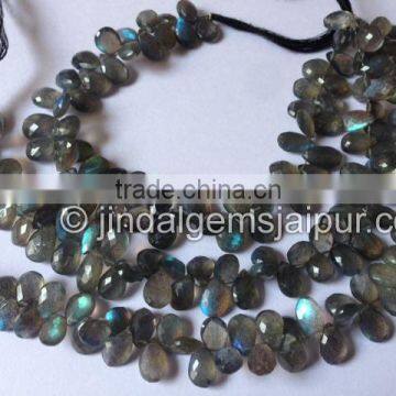 Wholesale Fine Quality Labradorite Faceted Pear Beads