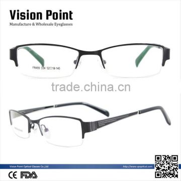 Metal Half Rim Men Eyeglass Frame Fashion Glasses Eyewear