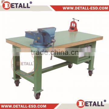 heavy duty work bench with bench vice for workshop