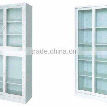 Bedroom metal wardrobe sliding mirror doors