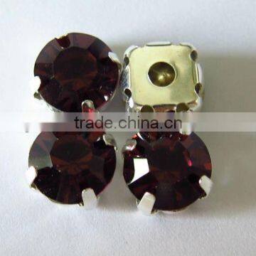 REAL RHINESTONES A STONE GRADE WITH PRESETTING APROX: 10MM WINE PURPLE