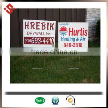 wire step stakes Yard Signs, coroplast Corrugated Yard