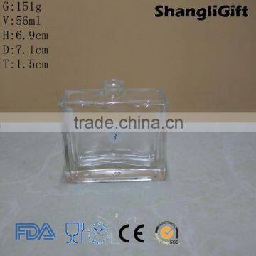 55ml Clear Square Glass Perfume Bottle