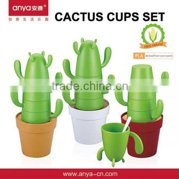 D669 Eco-friendly Cactus Shaped plastic products coffee cup tea cup                        
                                                                                Supplier's Choice