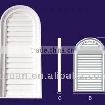 White exterior louvered french doors