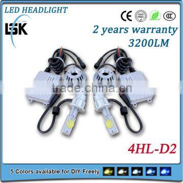 LSK price hi lo beam crees led headlight high quality waterproof ip65 12v d2 led headlight