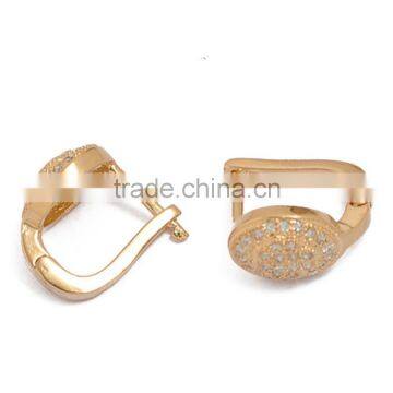 Earring, Fashion Gold Jewelry Crystal Zircon Setting Stunning Hook Brass Earring, Earring Jewelry Wholesale P9303