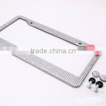 Hot Selling Pink Bow Tie Crystal License Plate Frame Gift Car Accessories