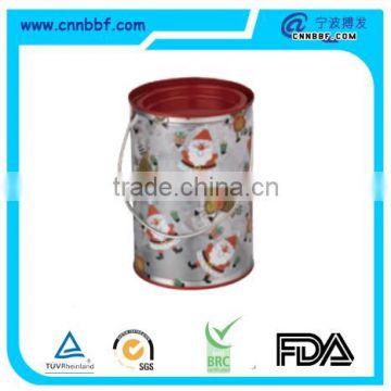 Cheap High Quality OEM christmas tin bucket PVC pail with lid