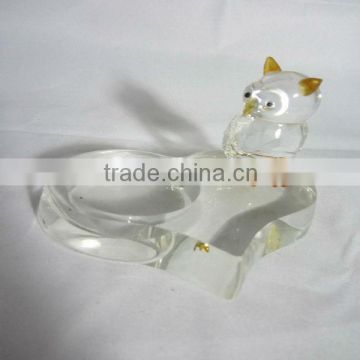 Owl Shape Crystal Candle Holder For Weeding Table Decoration