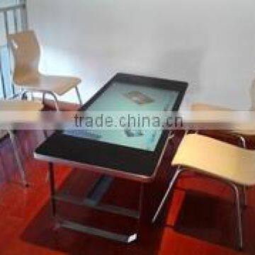 made in China with 40 points touch foil waterproof interactive table, waterproof touch monitor table