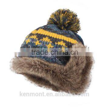 China wholesale fashion acrylic knitted women beanie winter hat