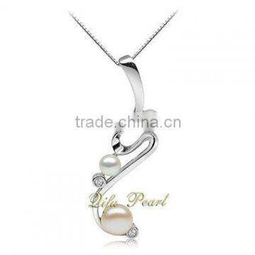 2015 New Fashion 925 Sterling Silver Freshwater mother Pearl Pendant Wholesale