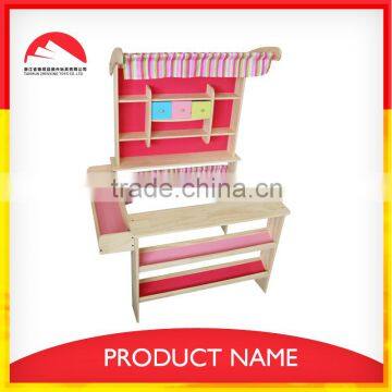 kids wooden market stall play house toy