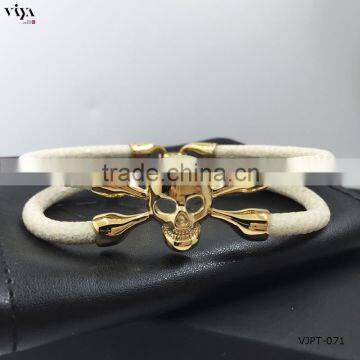 Hot 100% genuine fashion stingray leather man bracelet