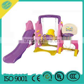 combined children slide /swing, plastic slide