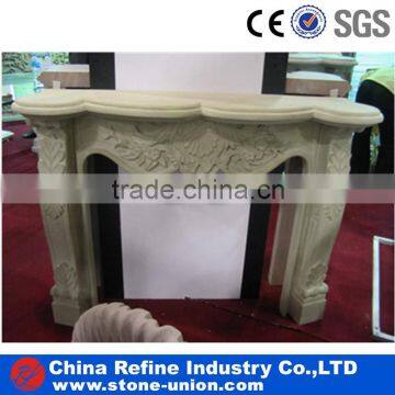 Green marble fireplace