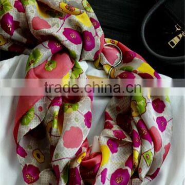 Wholesale Fashion Women Square Neck Silk Scarf photo-4