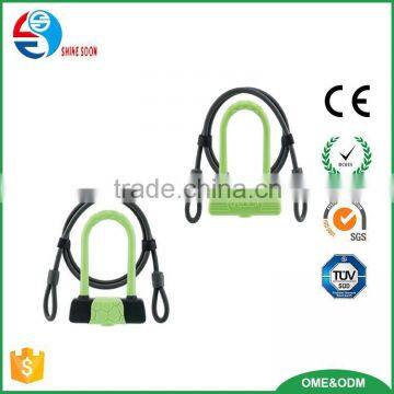 high quality bicycle U lock Silicone / Steel / Copper lock