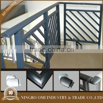 With long years experience Aluminum handrails for staircase indoor/outdoor stair railing balcony steel hand balustrades