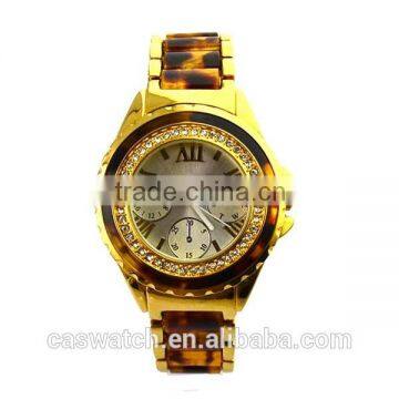 Quartz movement Classic Golden plating Leopard watch