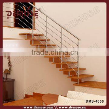 hardwood stair treads/outdoor stair railing with stainless steel