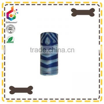 blue stripe plastic dog waste bags