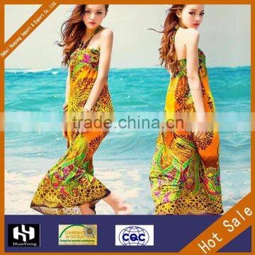 Good Quality Viscose Yarn Fabric Rayon Fabric Wholesale Woman/girl/kid Maxi Dress