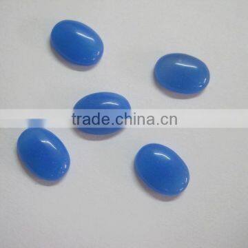 Hot seller high quality blue agate oval cabochon jewelry cabochon