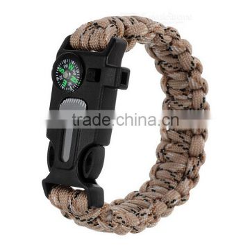 new items of goods in 2016 survival bracelet paracord for camping equipment china wholesale with new fire starter buckle