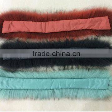 Genuine raccoon fur collar for garment with good price