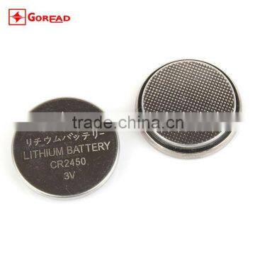 CR2450 battery 3V 600maH LiMnO2 button battery lithium battery