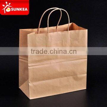 Multiply used kraft brown paper bags with handle