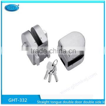 High Quality Straight Tongue Glass Double Door Lock