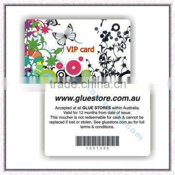 Offset printing CMYK VIP barcode card