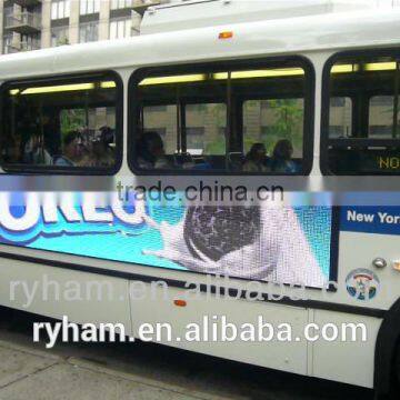 2014 Chinese New Hot Selling Custom Waterproof 3G Wireless GPS Transparent Clear Thin Led Full Color Video Display for BRT Bus photo-3