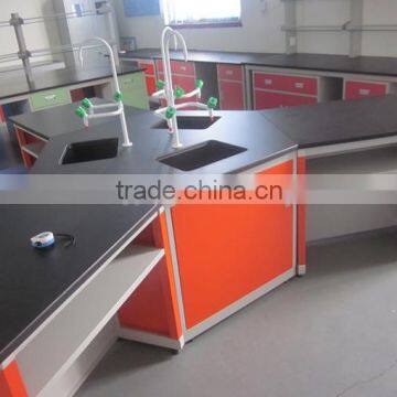 Steel Structure Laboratory Central Bench With Epoxy Tops photo-2