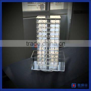 2016 Yageli High Quality Clear 8 tiers and 12 tiers Rotating Acrylic Lipstick Holder